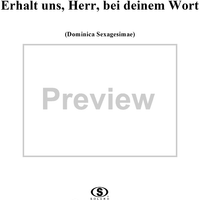 Erhalt uns, Herr, bei deinem Wort