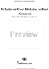 Whatever God ordains is best (Canzona) - From "Chorale-Improvisations" Op. 65
