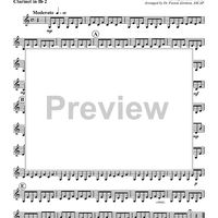 Andante Cantabile from "String Quartet No. 5, Op. 3" - Clarinet 2 in B-flat