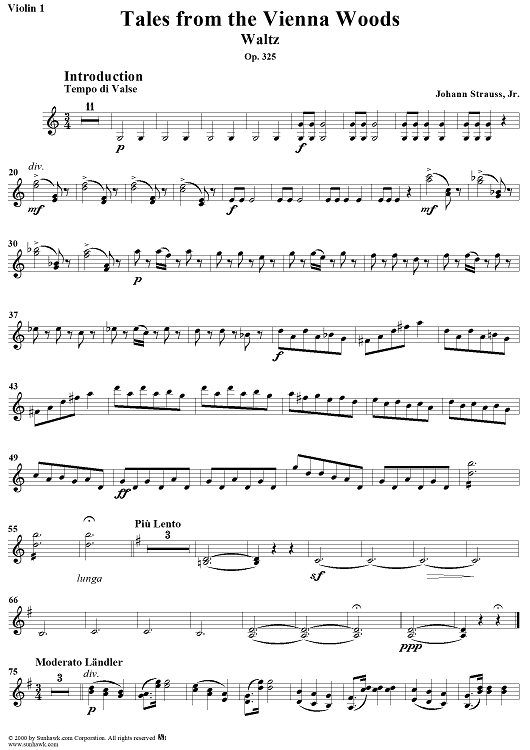 Tales from the Vienna Woods - Violin 1
