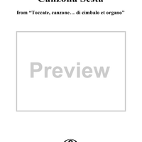 Canzona Sesta, No. 18 from "Toccate, canzone ... di cimbalo et organo", Vol. II