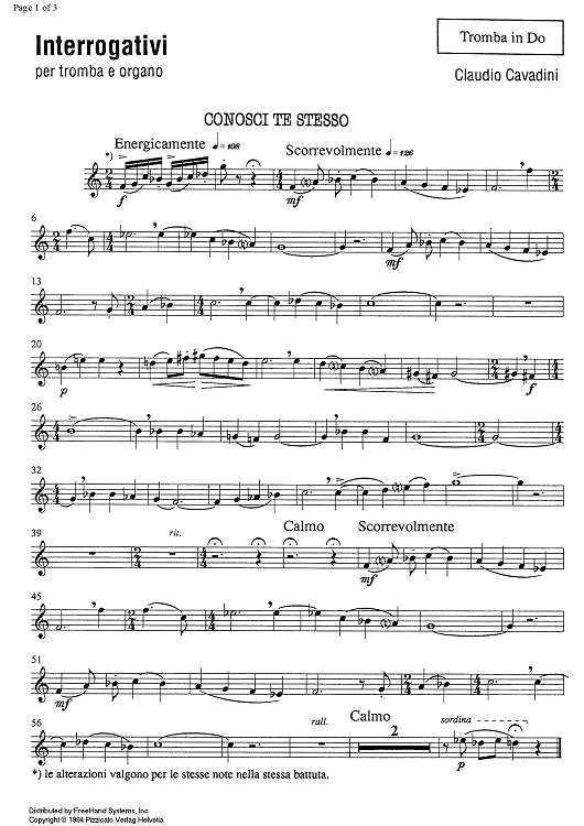 Interrogativi - Trumpet in C