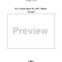 Kyrie - No. 1 from Mass no. 18 in C minor ("Great")   - K427 (K417a)