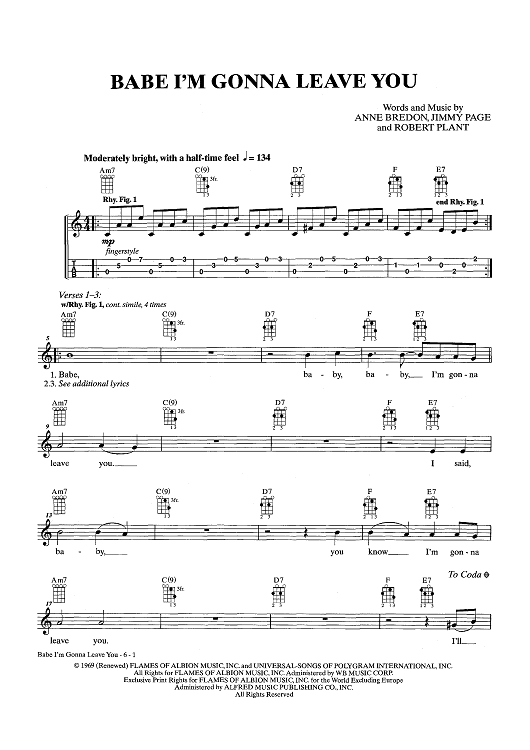 Babe I'm Gonna Leave You
