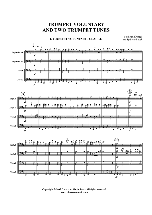 Trumpet Voluntary and Two Trumpet Tunes - Score