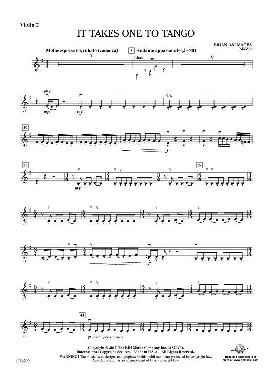 TANGO FOR TWO 楽譜 Tango for Two