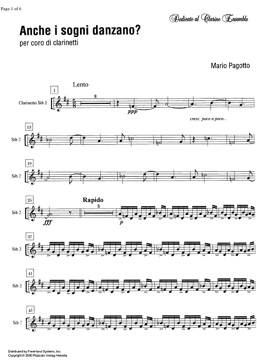 Anche i sogni danzano? - B-flat Clarinet 2