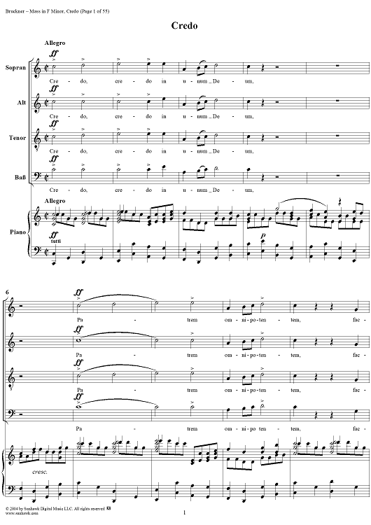 Mass in F Minor: Credo