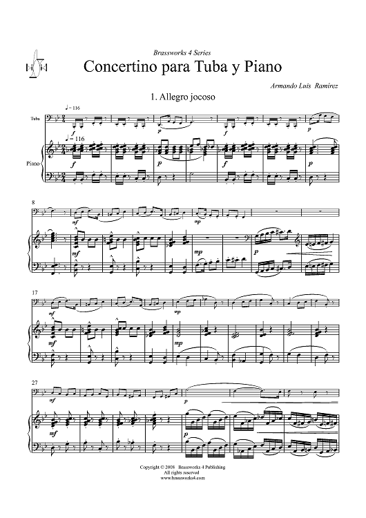 Concertino Para Tuba y Piano - Piano