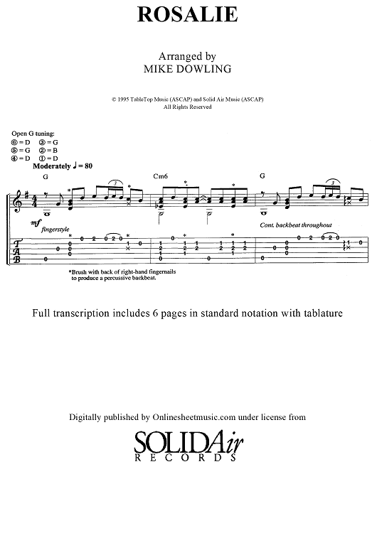 Rosalie (With Embedded Audio)