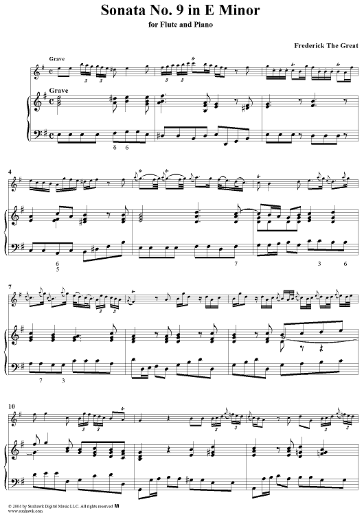 Sonata No. 9 in E Minor - Piano