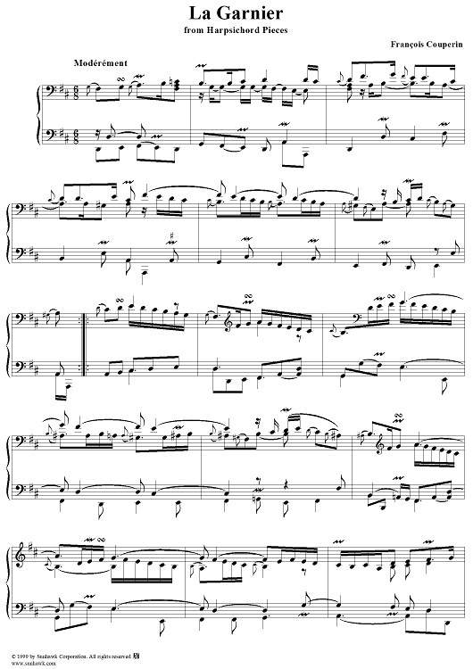 Harpsichord Pieces, Book 1, Suite 2, No.16:  La Garnier