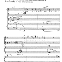 Canto dell'erba secca - Score