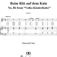 Beim Ritt auf dem Knie - No. 8b from "Volks-Kinderlieder"  WoO 31