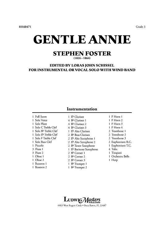 Gentle Annie - Score
