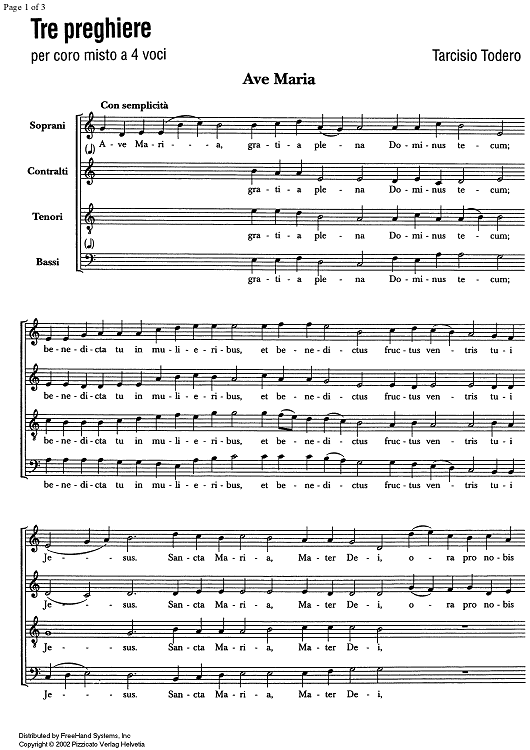 Tre preghiere (Three prayers)