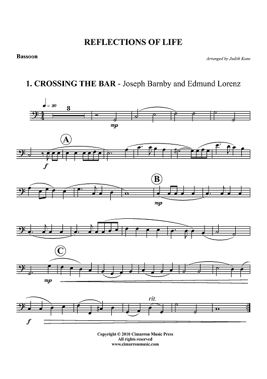 Reflections Of Life - Bassoon