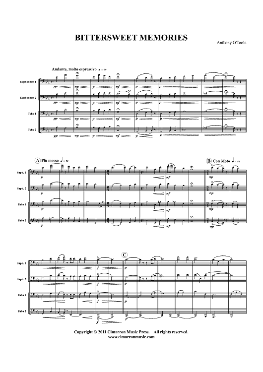 Bittersweet Memories - Score