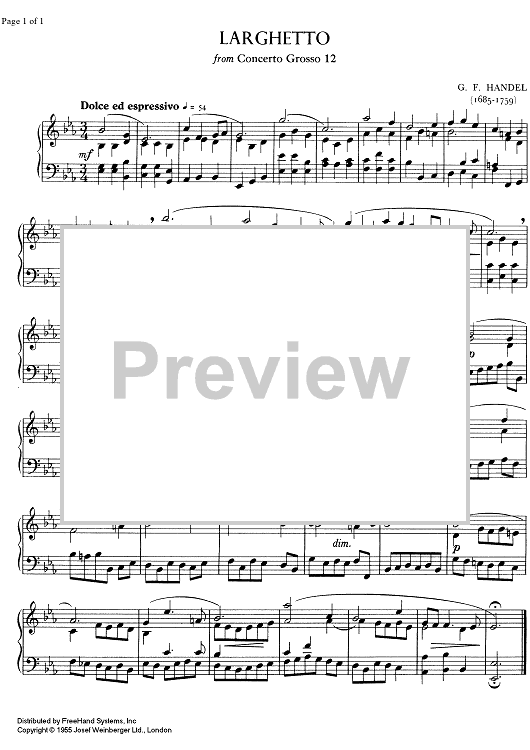 Larghetto from Concerto Grosso No.12