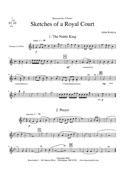 Sketches of a Royal Court - Trumpet 2 in Bb