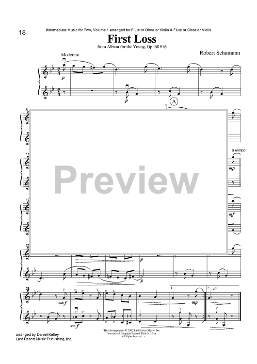 First Loss - from Album for the Young, Op. 68 #16