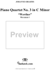 Piano Quartet No. 3 in C Minor, Movement 1 - Piano Score