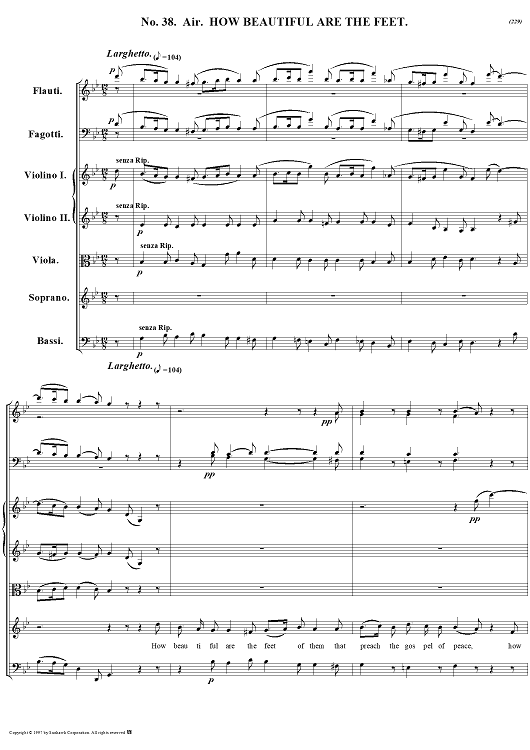 Messiah, no. 38: How beautiful are the feet of them - Full Score