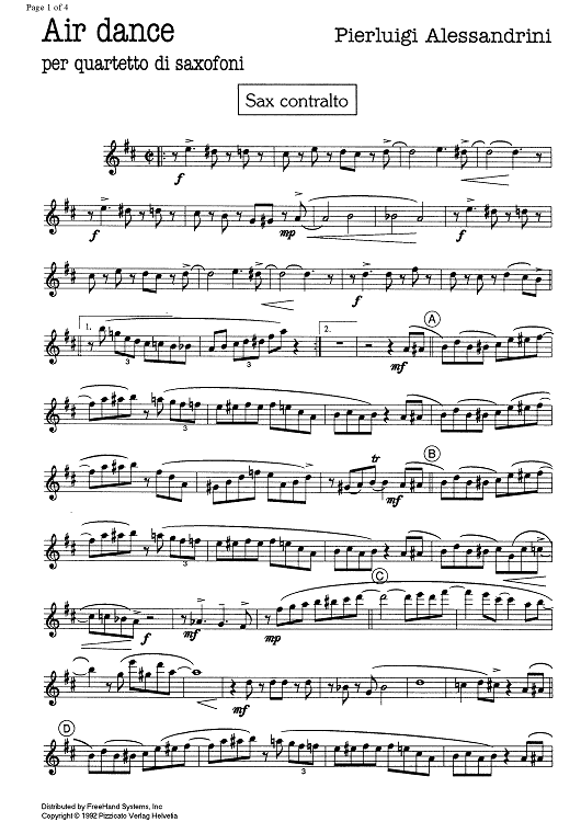 Air Dance - Alto Saxophone