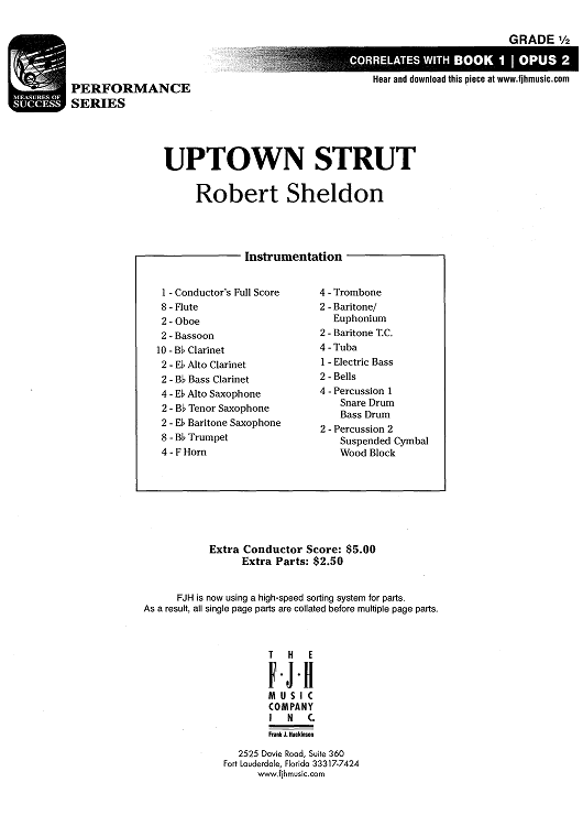 Uptown Strut - Score Cover