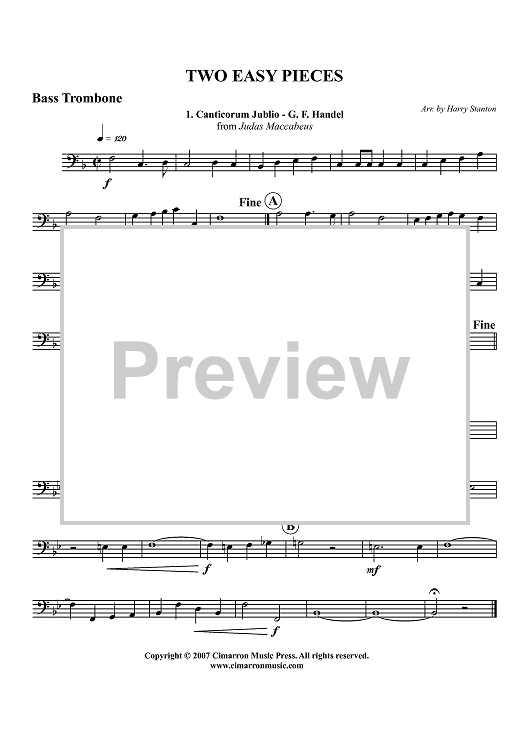 Two Easy Pieces - Bass Trombone