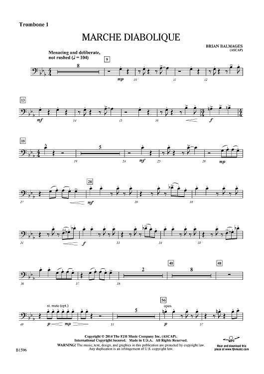 Marche Diabolique - Trombone 1