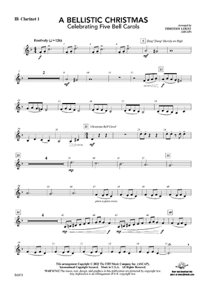 A Bellistic Christmas - Bb Clarinet 1