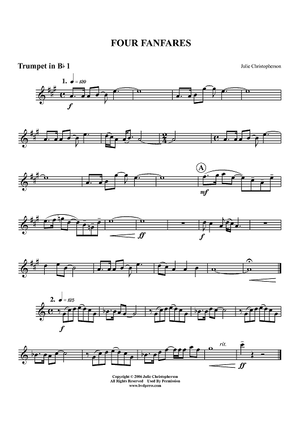 Four Fanfares - Trumpet 1 in B-flat
