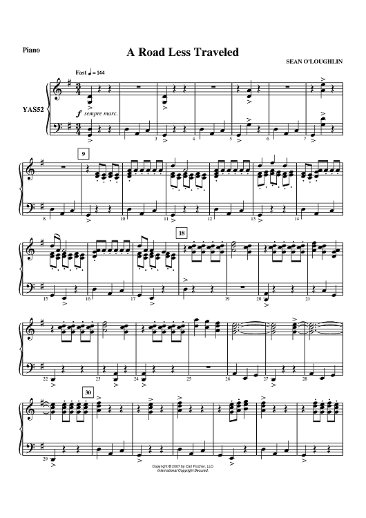 A Road Less Traveled - Piano