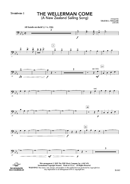 The Wellerman Come - Trombone 1