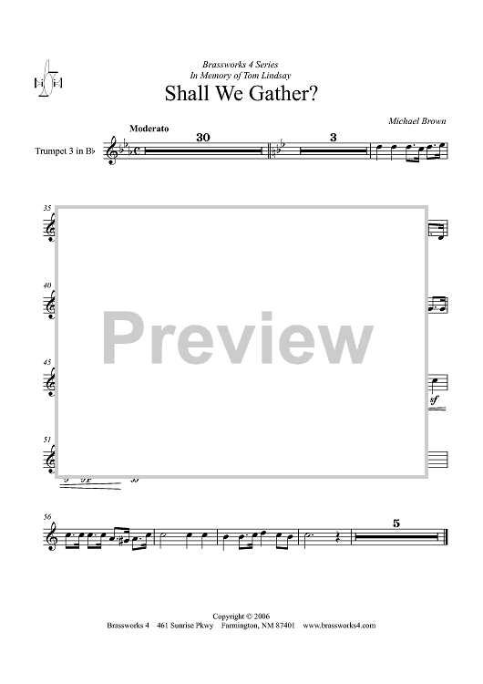 Shall We Gather? - Trumpet 3 in B-flat