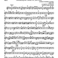 Hallelujah - from "Messiah", HWV 56 (introducing the Chorale "Ein' feste Burg") - Violin 2
