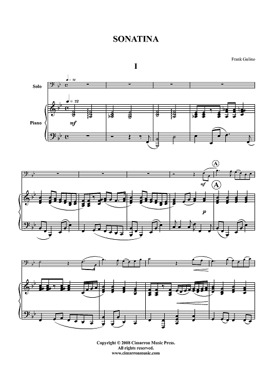 Sonatina - Piano Score