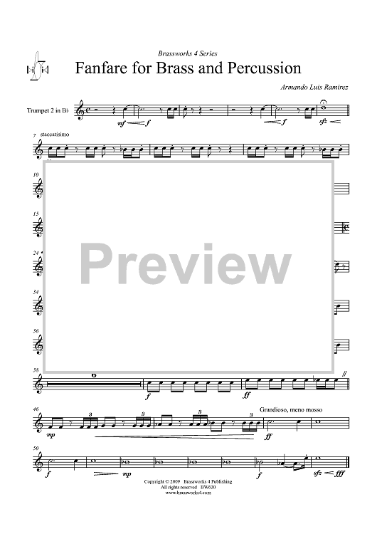 Fanfare for Brass and Percussion - Trumpet 2 in B-flat