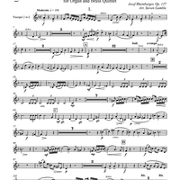 Concerto No. 1 for Organ and Brass Quintet - Trumpet 2 in C