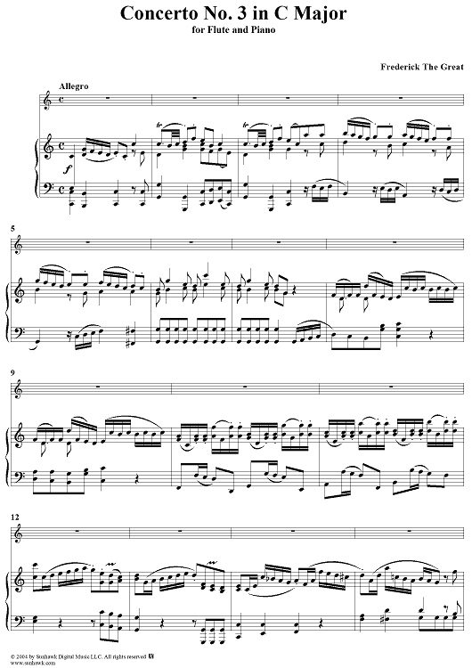 Concerto No. 3 in C Major - Piano Score