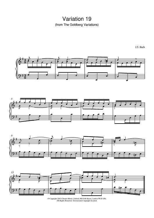 Variation 19 (from The Goldberg Variations)