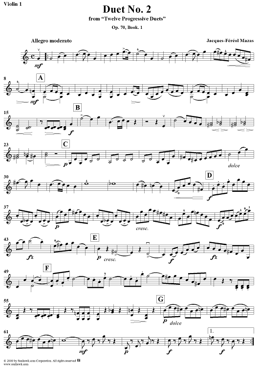 Duet No. 2 - Violin 1