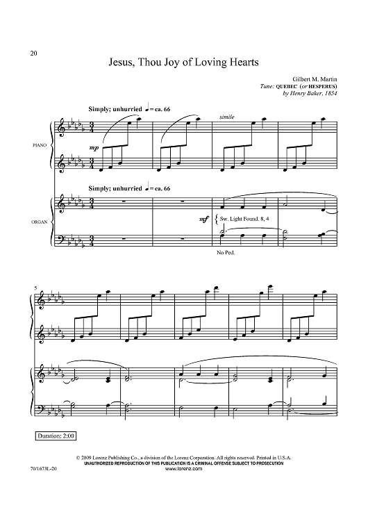 Jesus, Thou Joy of Loving Hearts