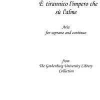 È tirannico l'impero che sù l'almea