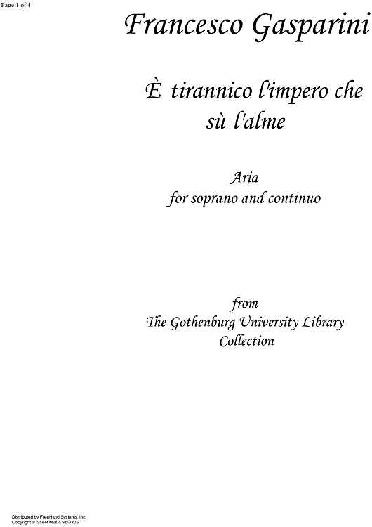 È tirannico l'impero che sù l'almea