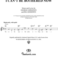 I Can't Be Bothered Now