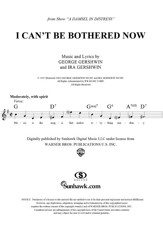 I Can't Be Bothered Now