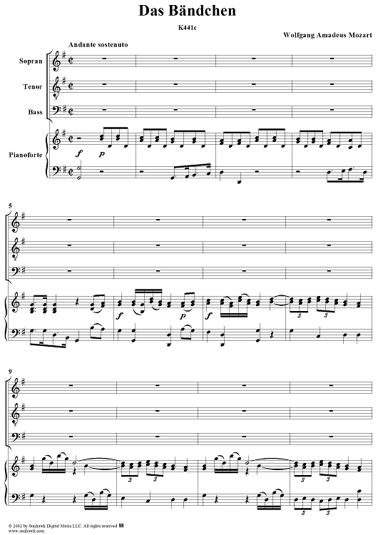 Das Bändchen: "Liebes Mandel, wo ist's Bandel?", K441