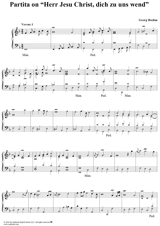 Partita on "Herr Jesu Christ, dich zu uns wend"